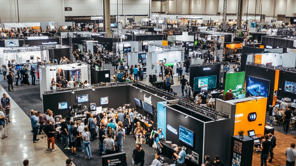 The exhibition floor at a digital pathology conference
